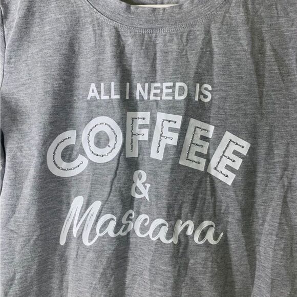 Avon Small Grey and White Coffee and Mascara‎ T Shirt - Picture 2 of 4